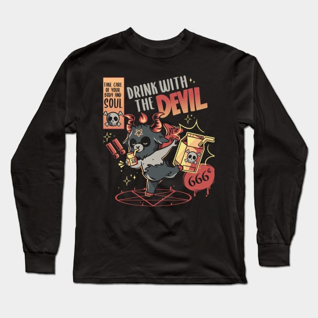 Drink with the devil Long Sleeve T-Shirt by studioyumie